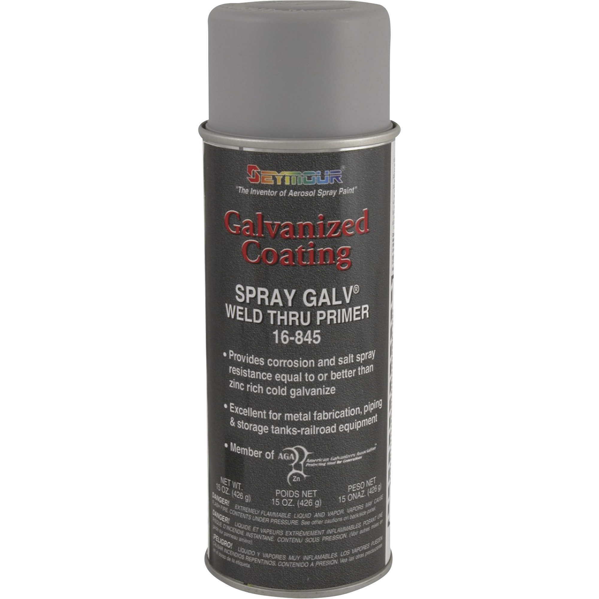 Seymour Spray Galv Weld Thru Primer, Gray, 16-Oz. Can, Model# 16-845